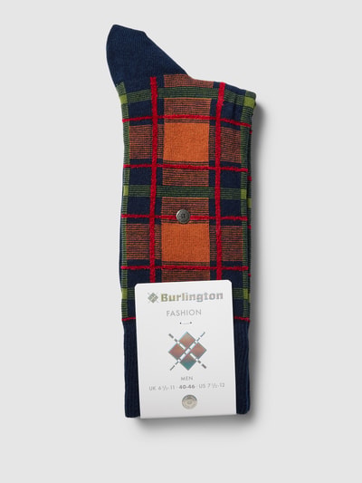 Burlington Socken mit Label-Stitching Marine 3