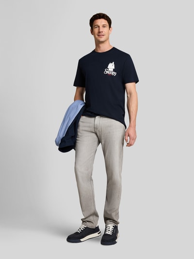 Tom Tailor Regular Fit T-Shirt aus reiner Baumwolle mit Peanuts®-Print Marine 1