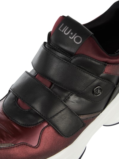 Liu Jo Sneaker van leer en satijn Bordeaux - 2