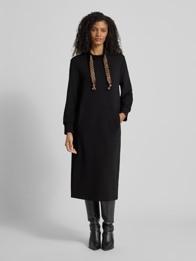 Marc Cain Relaxed Fit Midikleid mit Eingrifftaschen Black 4