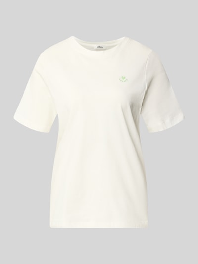 s.Oliver RED LABEL Regular Fit T-Shirt aus reiner Baumwolle Weiss 2