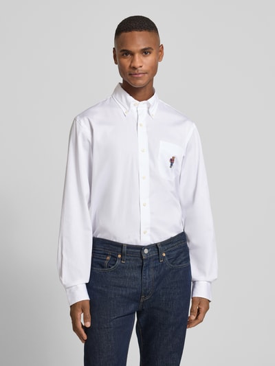 Polo Ralph Lauren Custom Fit Business-Hemd mit Knopfleiste Weiss 4