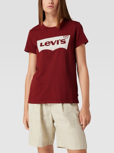 Levi's® T-Shirt mit Label-Print Modell 'THE PERFECT TEE' Bordeaux 4