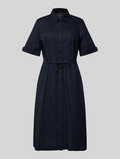 Marc Cain Knielanges Kleid mit Bindegürtel Marine 2