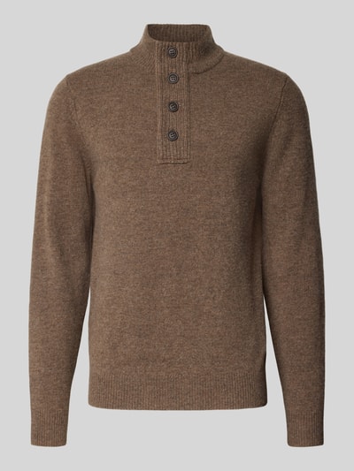 Barbour Troyer aus Wolle mit kurzer Knopfleiste Mittelbraun 1