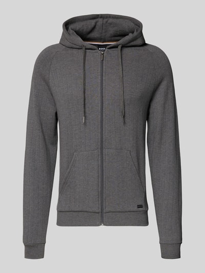 BOSS Regular Fit Sweatjacke aus Baumwoll-Mix Modell 'HERITAGE' Anthrazit 2