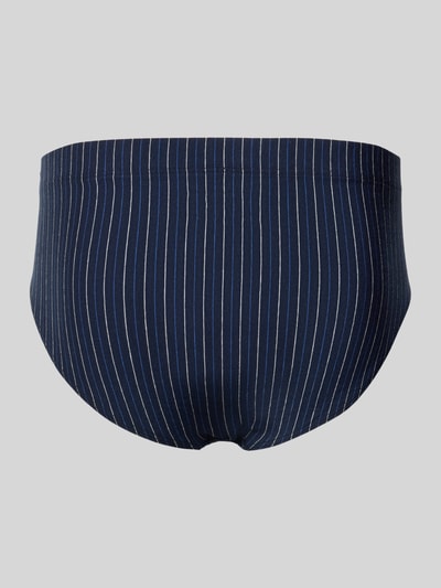 Schiesser Slim fit slip van katoenmix in een set van 3 stuks, model 'Supermini' Marineblauw - 3