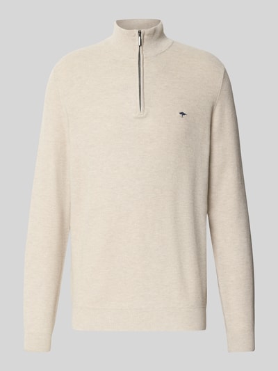 Fynch-Hatton Strickpullover mit Troyer-Kragen Offwhite 2