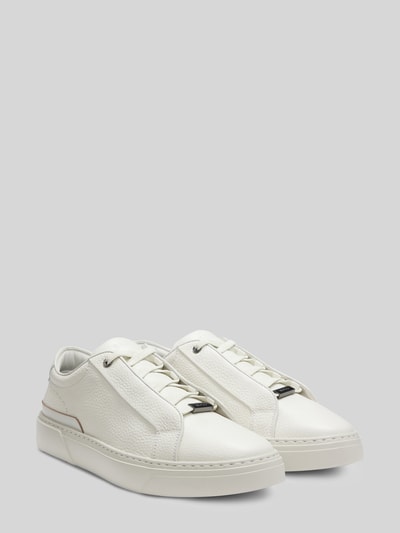 BOSS Low Top Sneaker aus echtem Leder Weiss 2