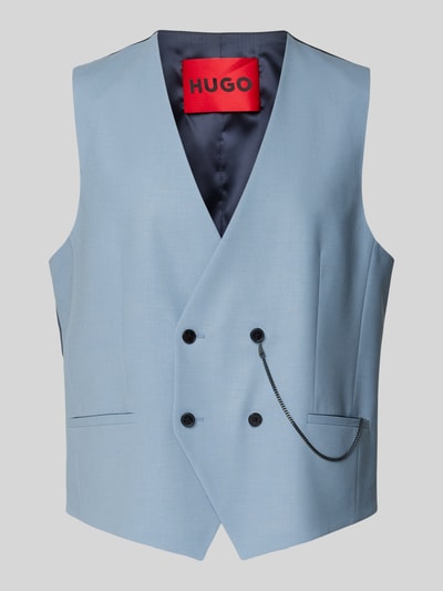 HUGO Gilet met knoopsluiting, model 'Vin' Lichtblauw - 2
