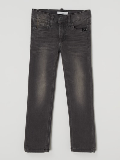 Name It Jeans met stretch, model 'Theo'  Middengrijs gemêleerd - 1