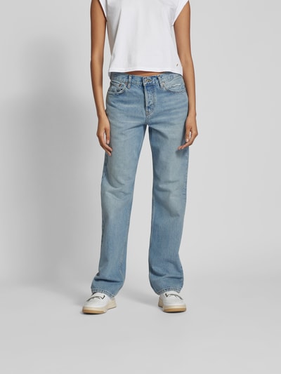 RE/DONE Straight Fit Jeans im Used-Look Hellblau 4