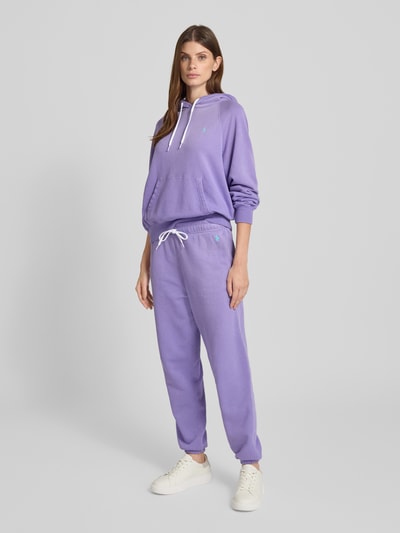 Polo Ralph Lauren Oversized Hoodie mit Kapuze Lila 1