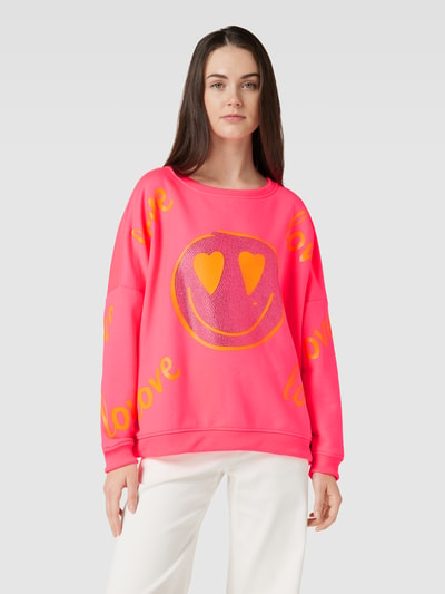 miss goodlife Sweatshirt mit Motiv-Print Modell 'LOVE HARDFACE' Pink 4