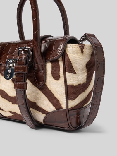 Lauren Ralph Lauren Zadeltas met labeldetail Donkerbruin - 3