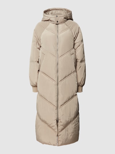 Pieces Steppmantel mit Kapuze  Modell 'PCFELICITY LONG PUFFER' Sand 2