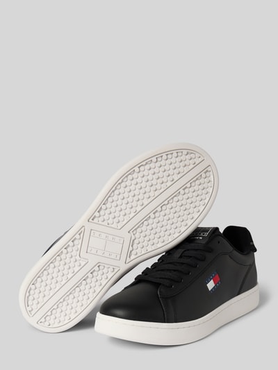 Tommy Jeans Low Top Sneaker aus Rindsleder Black 4