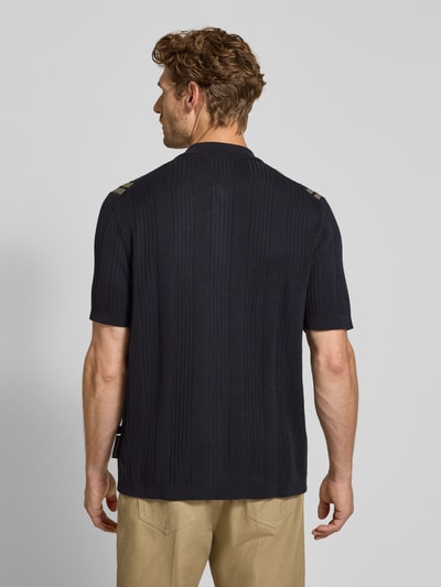 Marc O'Polo Regular Fit Poloshirt aus reiner Baumwolle Marc O'Polo × DFB Travel Collection Dunkelblau 5
