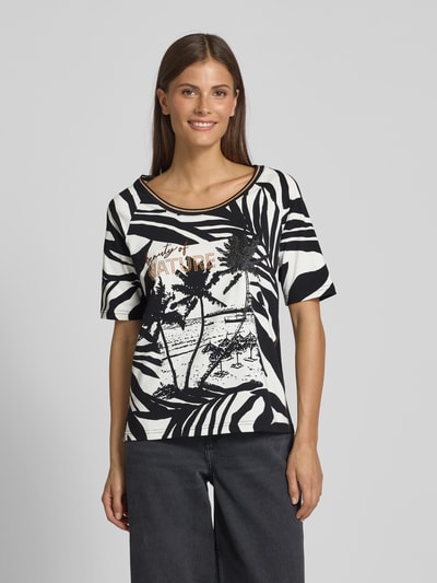 Betty Barclay T-Shirt mit geripptem Rundhalsausschnitt Black 4