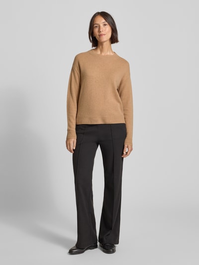 Christian Berg Woman Wollen pullover met ronde hals Camel - 1