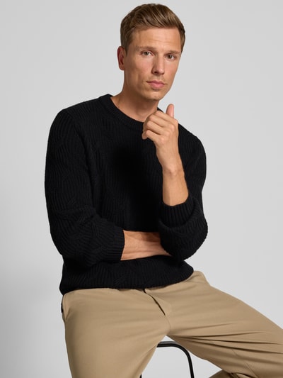 Christian Berg Men Strickpullover mit Kaschmir-Anteil Black 3