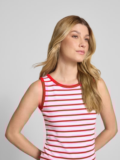 Oui Tanktop mit Rundhalsausschnitt Hellrot 3