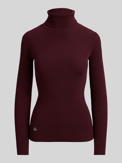 Lauren Ralph Lauren Slim fit coltrui van mix van katoen en modal Roestrood - 2