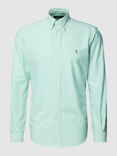 Polo Ralph Lauren Koszula casualowa o kroju custom fit z kołnierzykiem typu button down Zielony 2