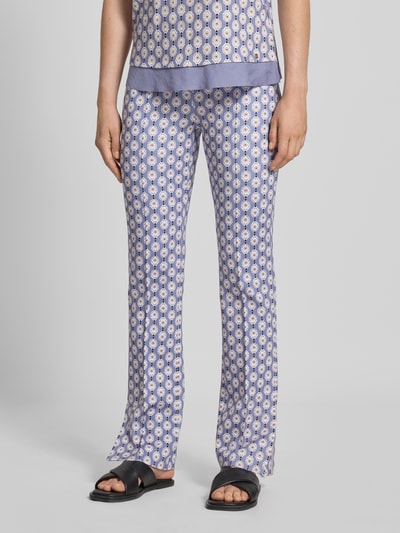 Marc Cain Spodnie o kroju feminine fit z elastycznym pasem Lawendowy 4