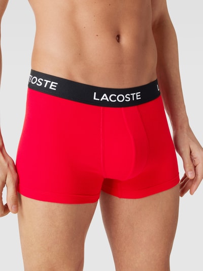 Lacoste Trunks mit elastischem Logo-Bund im 3er-Pack Rot 3