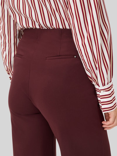 Raphaela By Brax Wide leg wijdte broek van viscosemix model 'Lillyth' Bordeaux - 3