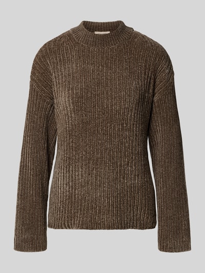 FREE/QUENT Gebreide pullover in riblook, model 'Thrill' Taupe - 2