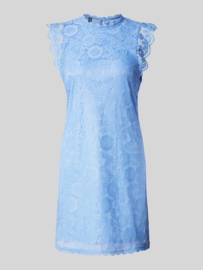 Pieces Kanten jurk met ronde hals, model 'OLLINE' Lichtblauw - 2