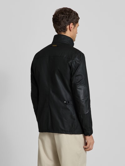 Barbour Regular Fit Jacke aus gewachster Baumwolle Black 5