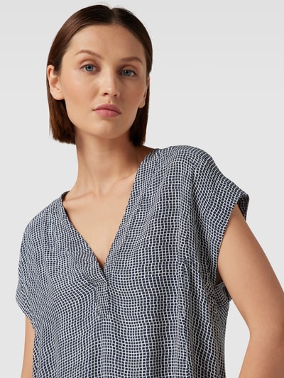 Esprit Blusenshirt aus Viskose mit Allover-Muster Marine 3