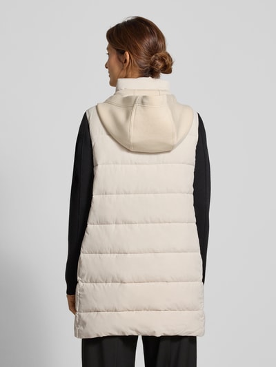 Christian Berg Woman Selection Kamizelka o kroju regular fit z kapturem ze scuby Écru 5
