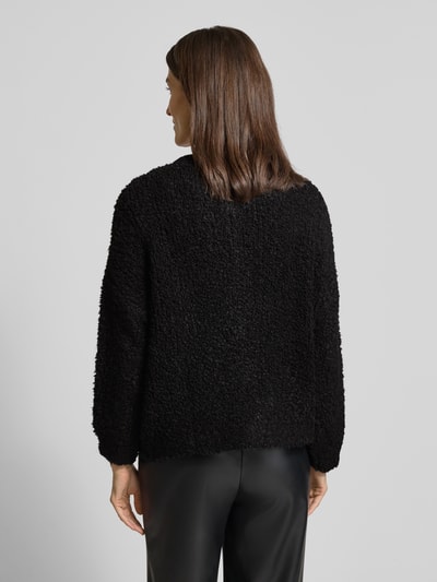 VILLA SOPHIE Loose fit gebreid jack met wol Zwart - 5