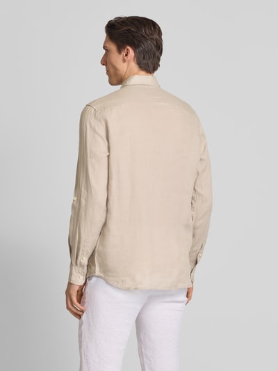 Scotch & Soda Regular Fit Leinenhemd mit Kentkragen Sand 5