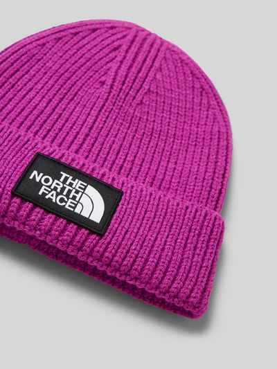 The North Face Czapka z dzianiny z naszywką z logo Śliwkowy 2