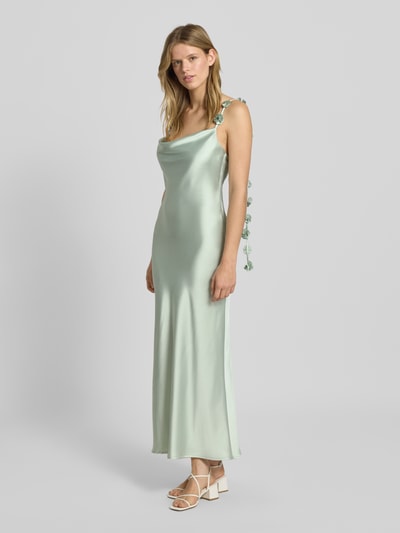 Gina Tricot Midi-jurk met cascadehals Lindegroen - 1