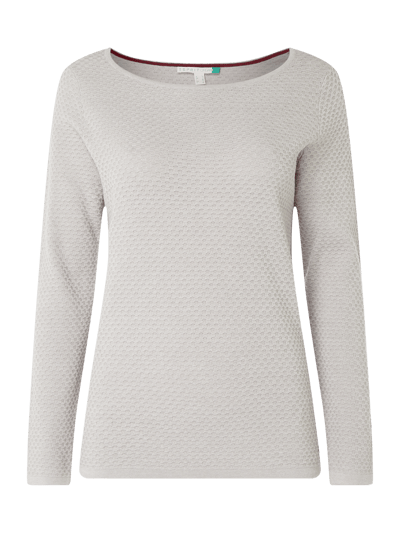 Esprit Pullover aus Organic Cotton Hellgrau 1