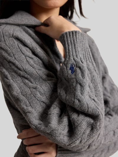 Polo Ralph Lauren Kardigan rozpinany o kroju relaxed fit z mieszanki wełny i kaszmiru Flanelowy 3