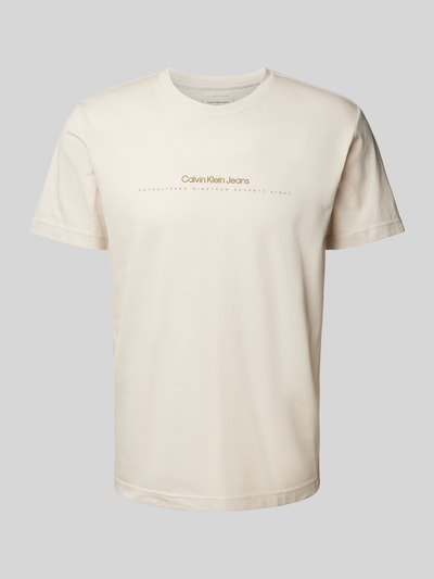 Calvin Klein Jeans T-Shirt mit Label-Print Offwhite 2