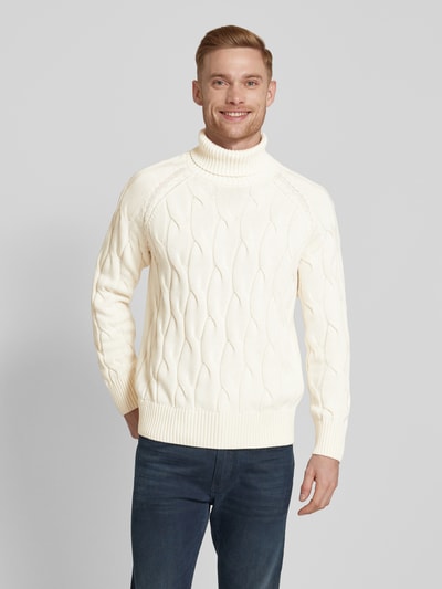 SELECTED HOMME Strickpullover mit Rollkragen Modell 'CALLO' Offwhite 4