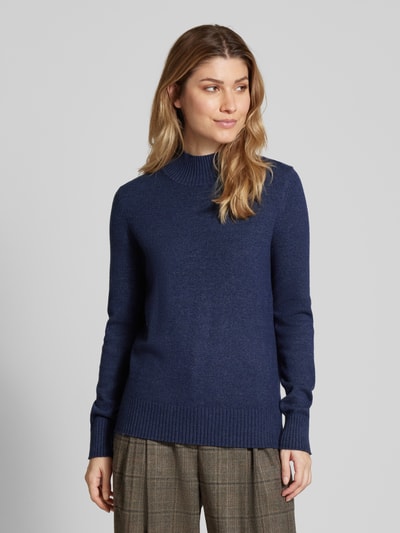 Christian Berg Woman Gebreide pullover met ribboorden, model 'Aliv' Donkerblauw - 4