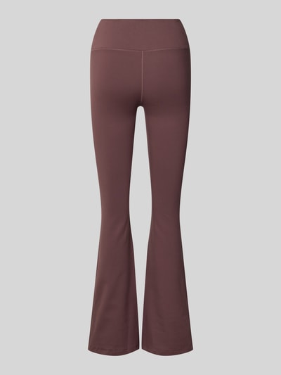 Produktfoto, Flared Leggings mit Logo von NIKE TRAINING in Braun, elastischer Bund, Material-Mix mit Stretch-Anteil, Flared Cut.