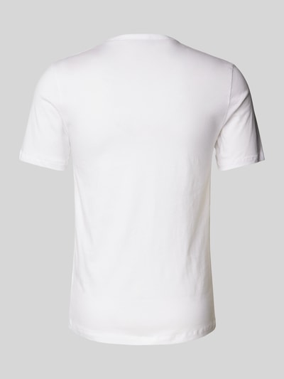 HUGO Regular Fit T-Shirt aus Viskose mit Label-Print im 3er-Pack Anthrazit 3