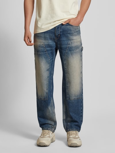 REVIEW Baggy Fit Jeans im Used-Look Dunkelblau 4