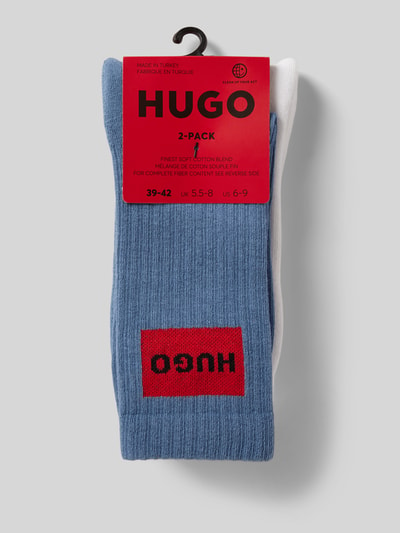 HUGO Socken mit Label-Stitching im 2er-Pack Jeansblau 3
