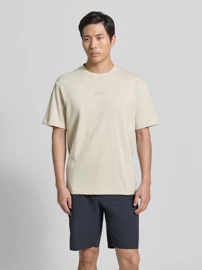 BOSS Green męski t-shirt o kroju regular fit z czystej bawełny model 'TEE 10' Piaskowy 4